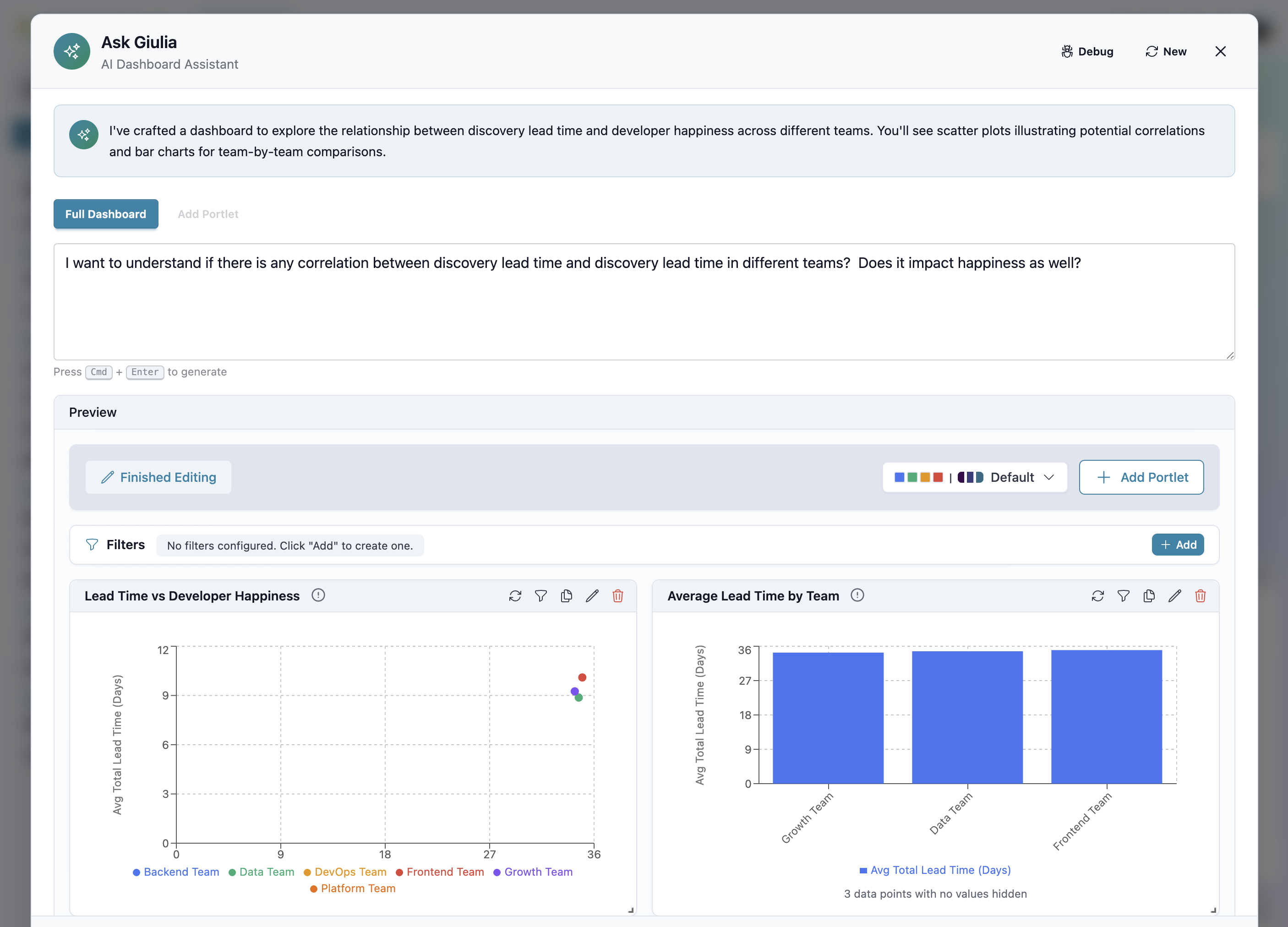 Giulia AI Dashboard Assistant