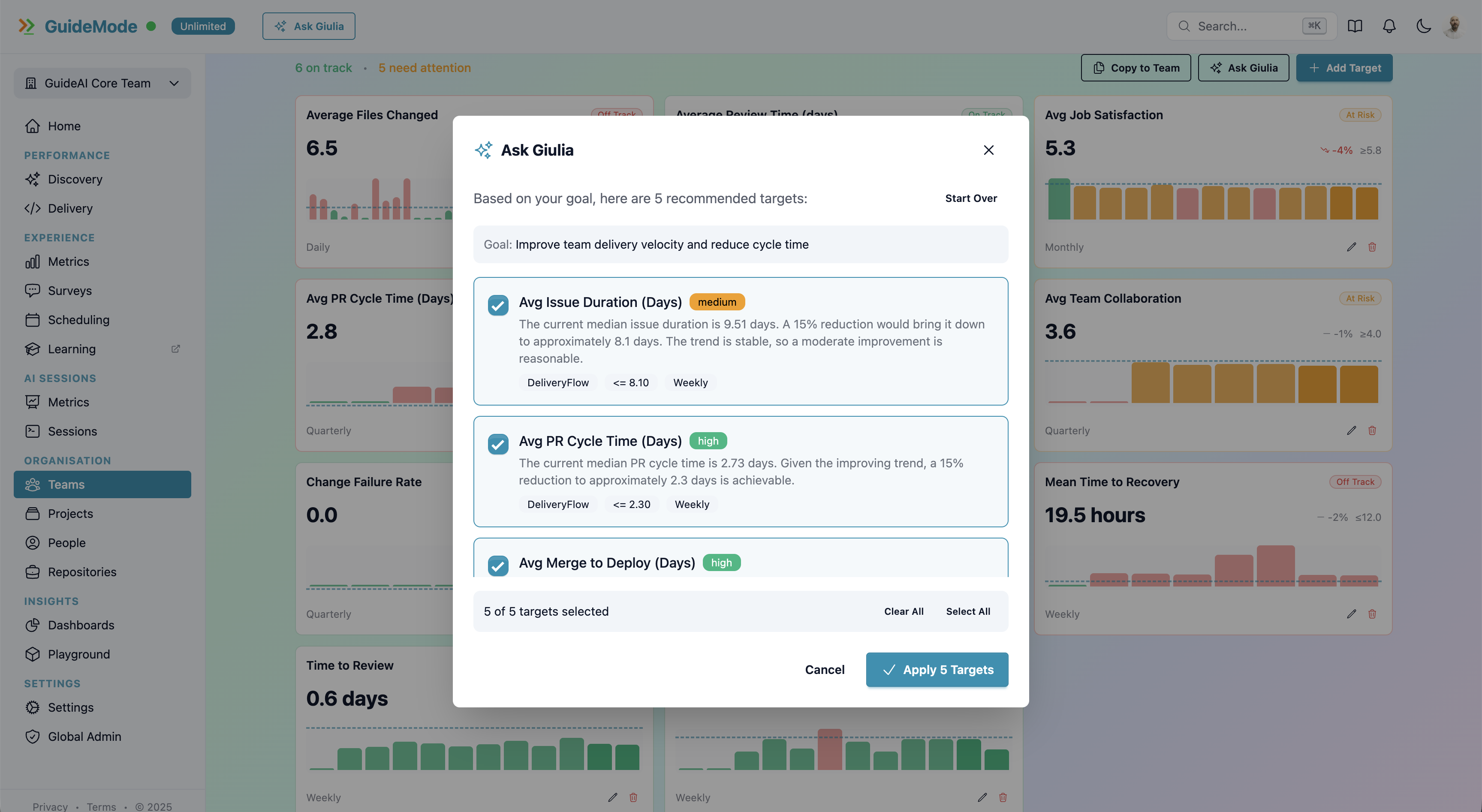 AI Guide Rail Recommendations